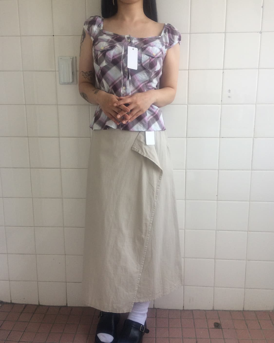 45rpm belted wrap long skirt 상품이미지5