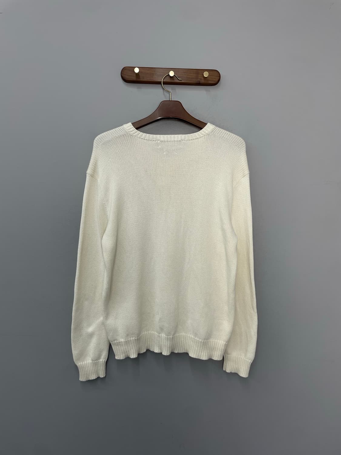 폴로 랄프로렌 브이넥 아이보리 니트 H2560 상품이미지4