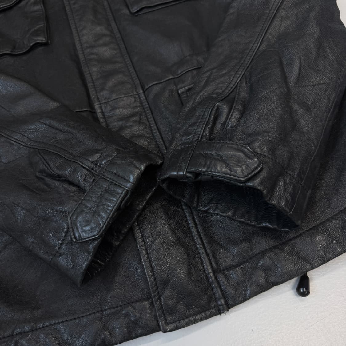 캘빈클라인 소가죽 하이넥 멀티포켓 리얼레더 가죽자켓 상품이미지6