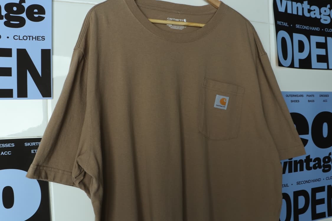 (XL-3XL) 칼하트 반팔 티셔츠 USA 베이지 빅사이즈-H31835 상품이미지7