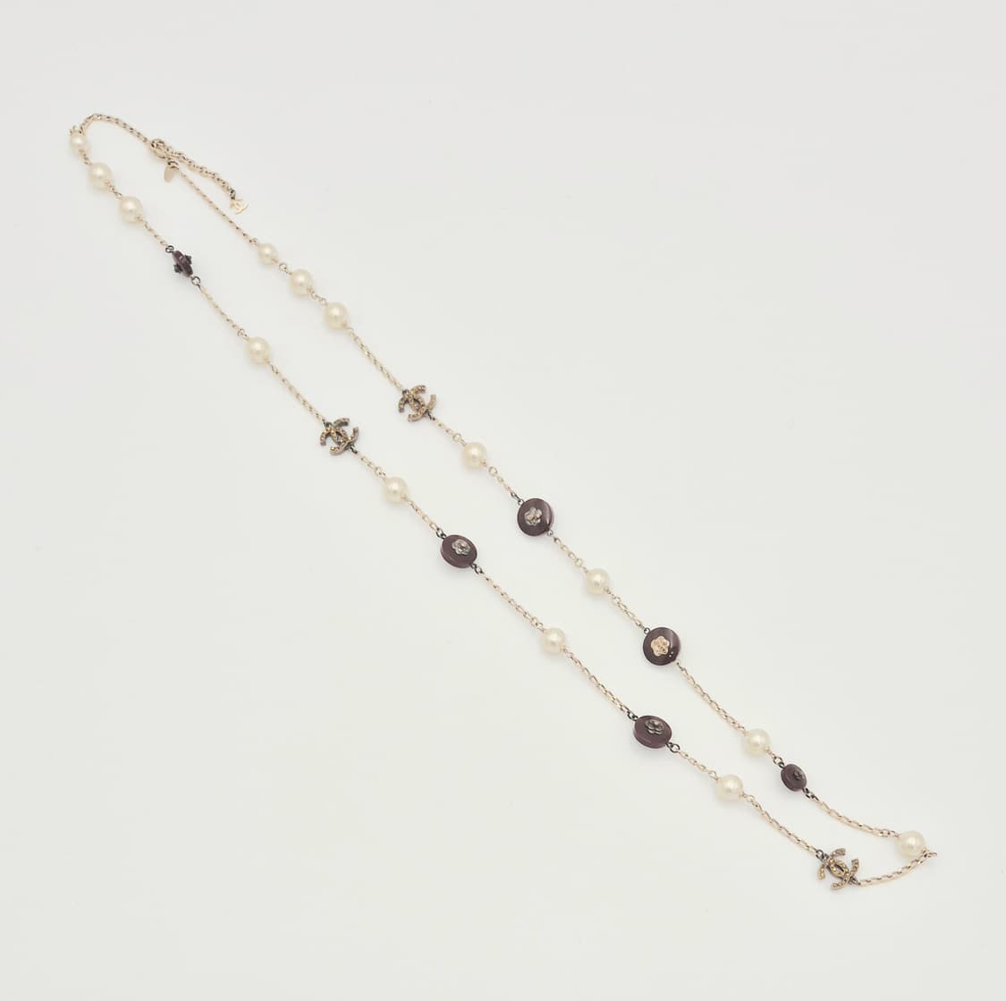 샤넬 카멜리아 & 진주 믹스 롱 네크리스 목걸이 상품이미지2