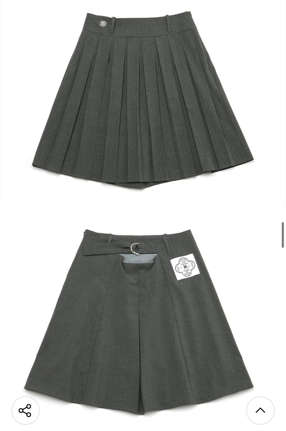 바이탈싸인 Back Cut-Out Pleats Midi Skirt 상품이미지2