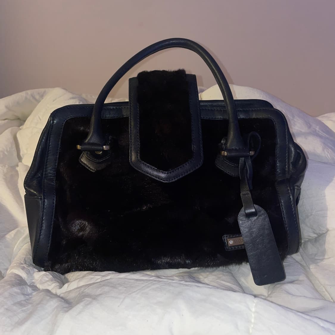 밍크100% 소가죽 빈티지 숄더백 상품이미지3