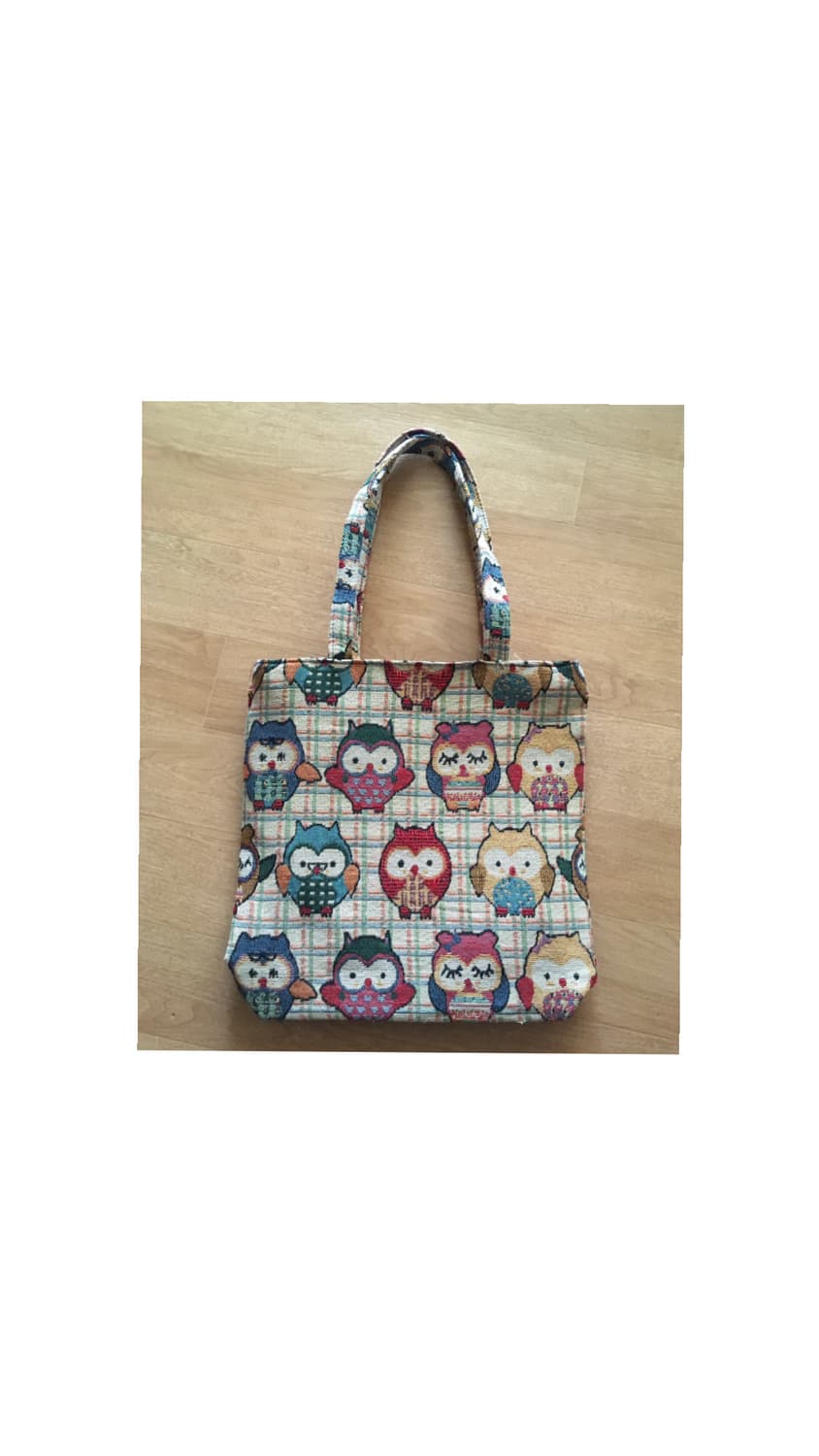 빈티지 부엉이 토트백 상품이미지1