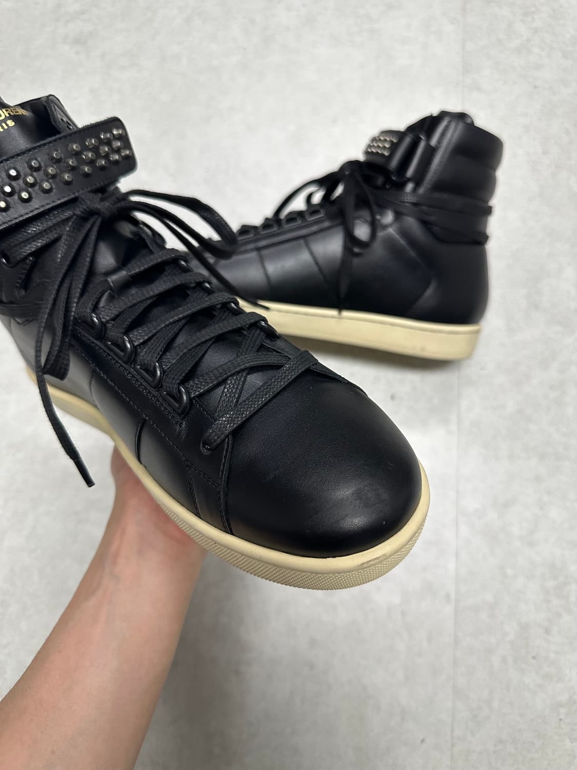 생로랑 에디 슬리먼 14fw 스터드 하이탑 상품이미지4