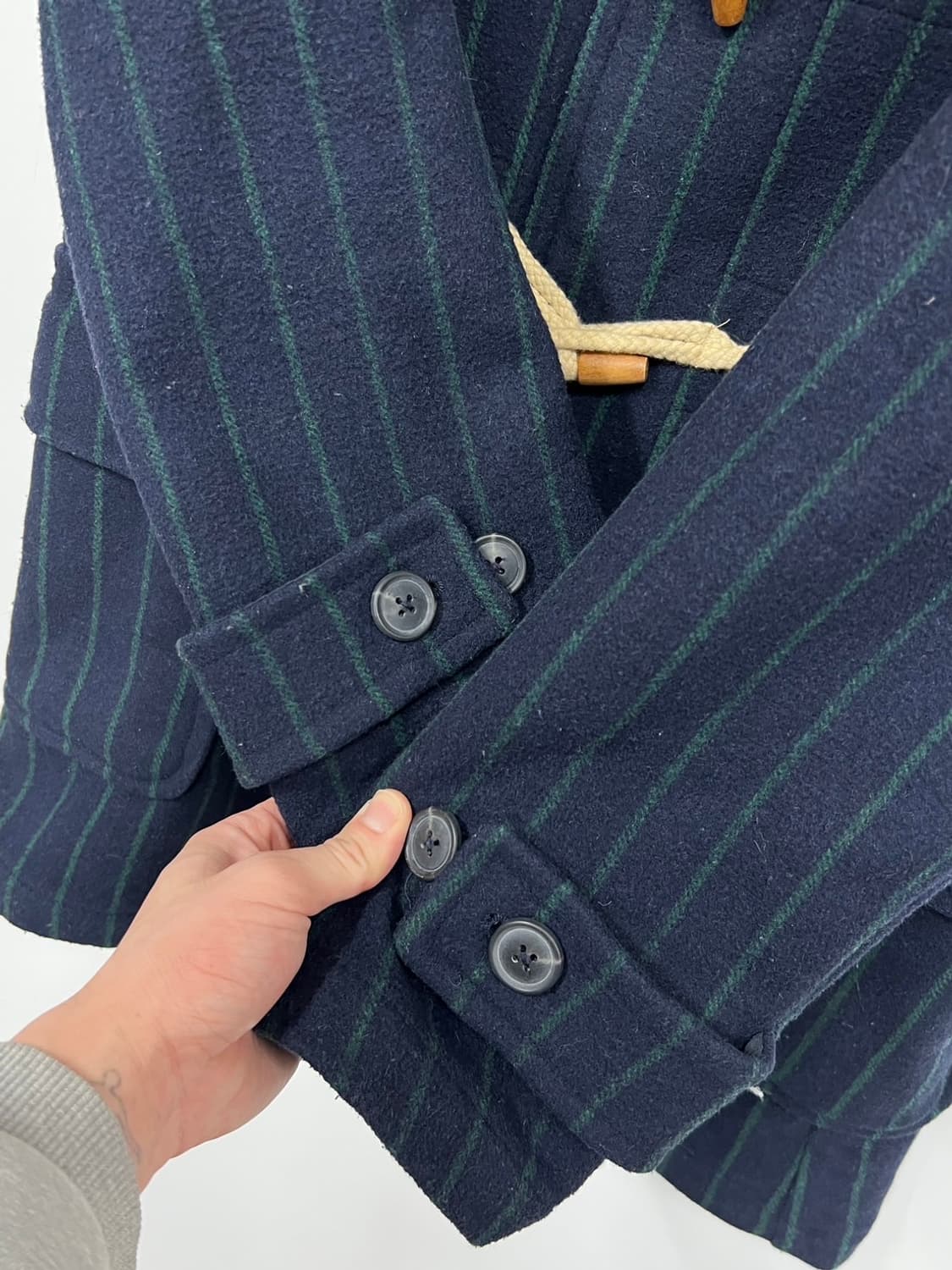 스파오 스트라이프 후드 떡볶이 코트 상품이미지3