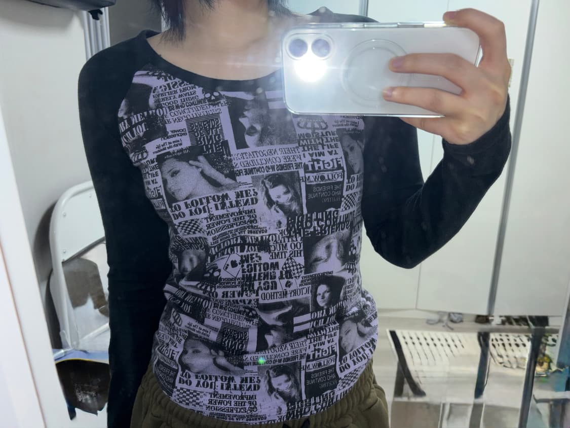 COLZA y2k purple detailed top 상품이미지3