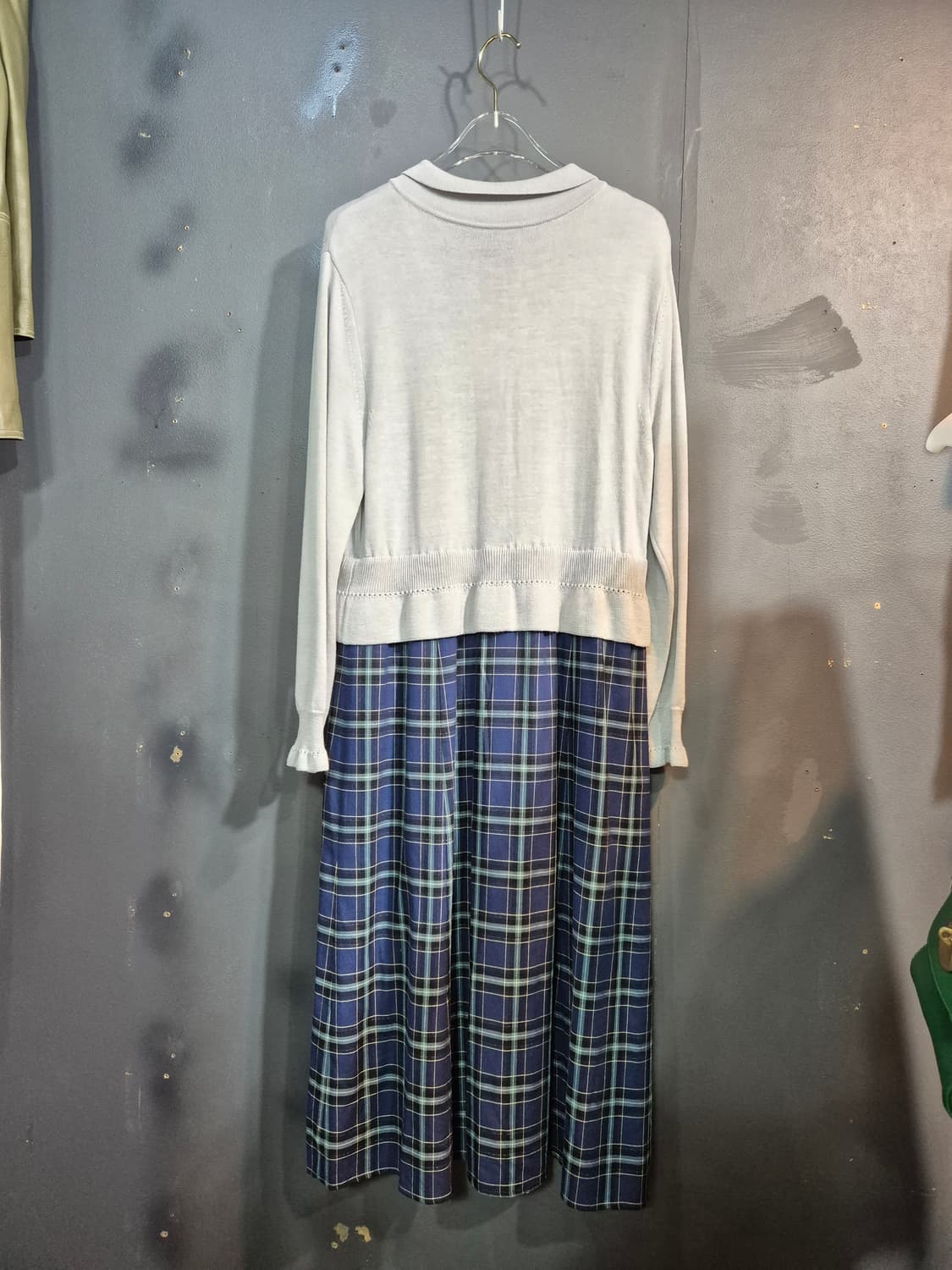 BCBG 니트 상의 체크 롱 원피스 66 77 상품이미지2