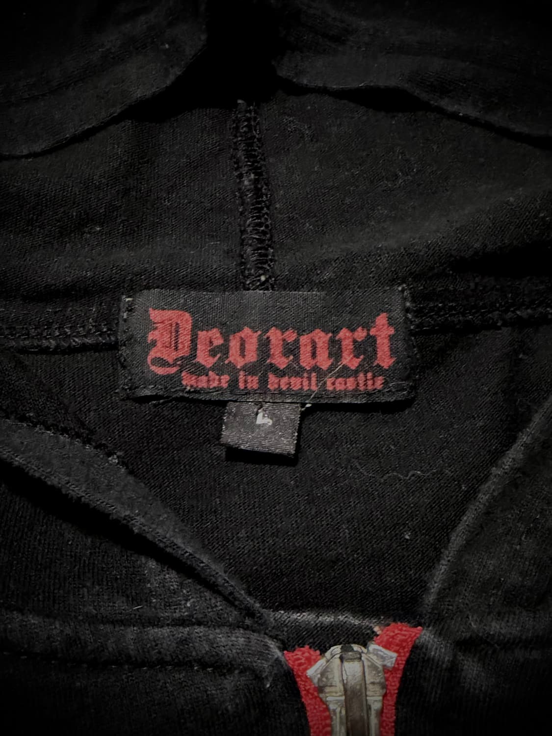 Deorart 레드 데빌 프린팅 블랙 후드집업 상품이미지10
