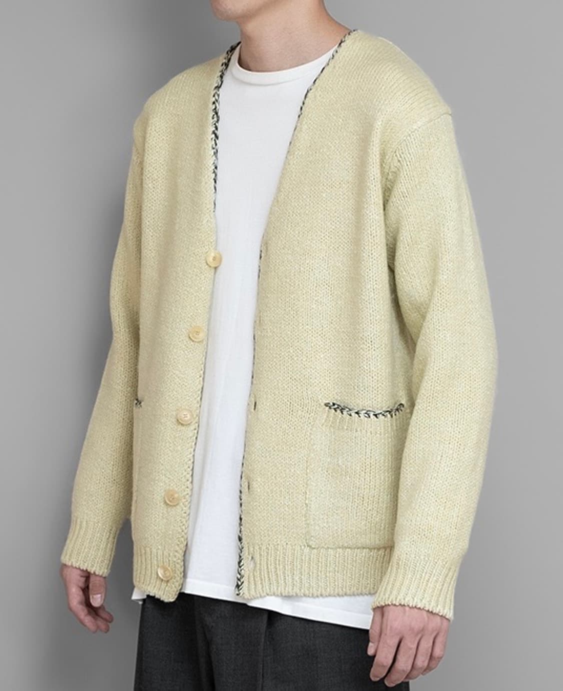 AURALEE 오라리 실크 울 카멜 믹스 니트 가디건 상품이미지6