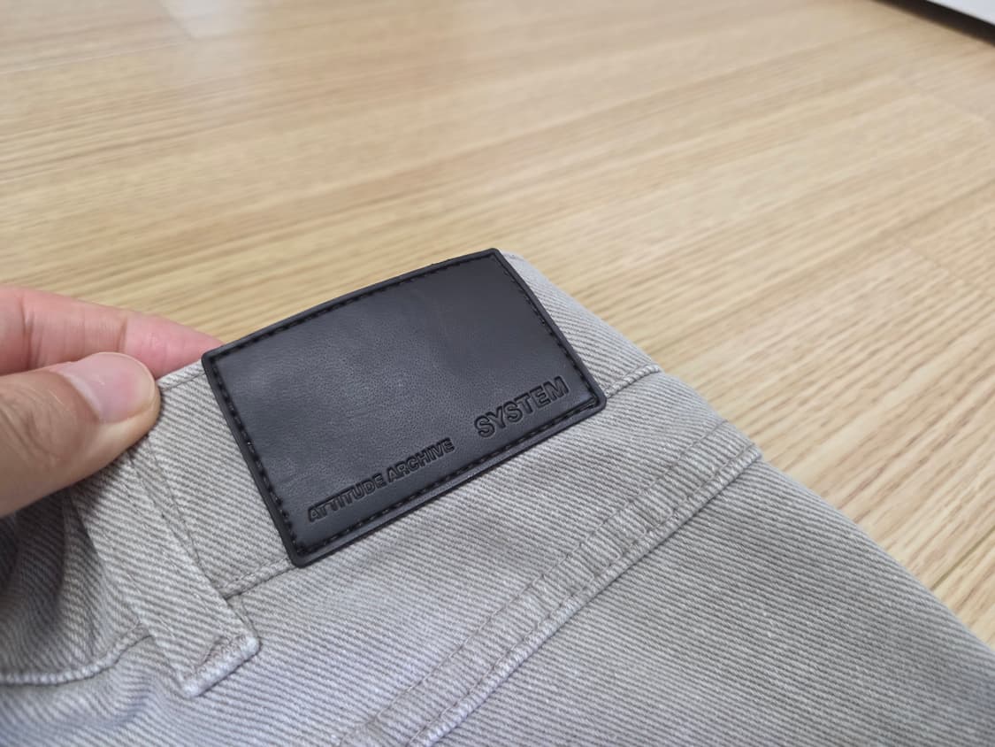 SYSTEM 24SS 워시드 백 밴딩 와이드 데님 팬츠 상품이미지9