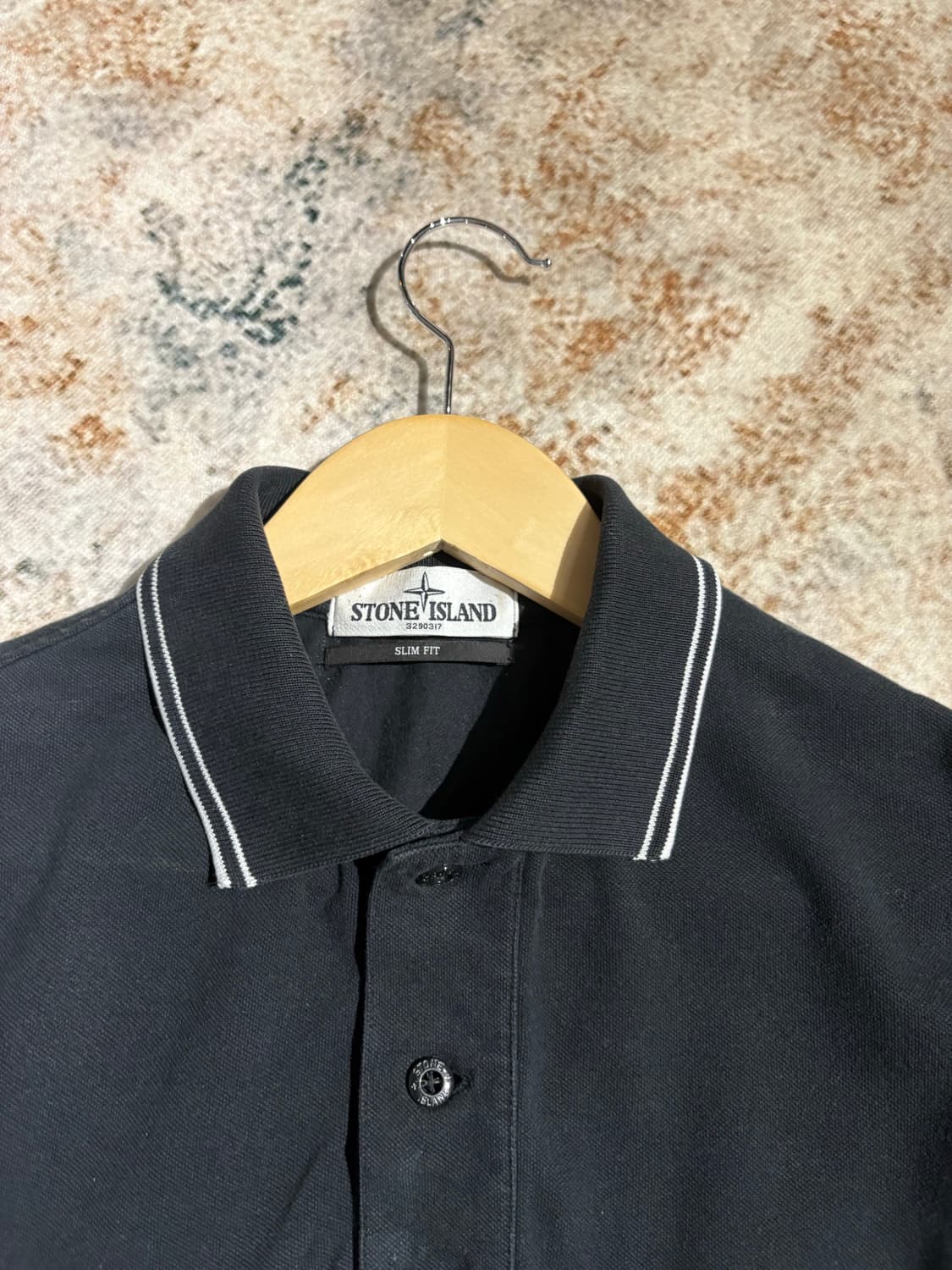 스톤아일랜드 빈티지 프린팅 커스텀 카라 슬리브 상품이미지5