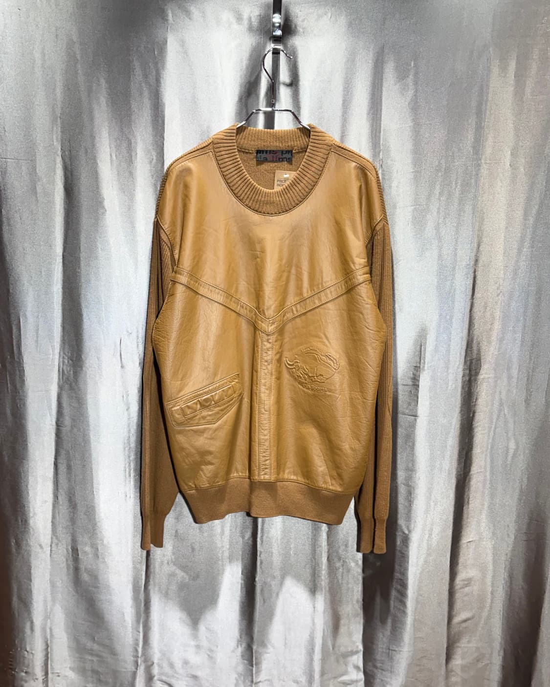 52 Jims Pia 카우레더 믹스 라운드넥 니트 상품이미지2