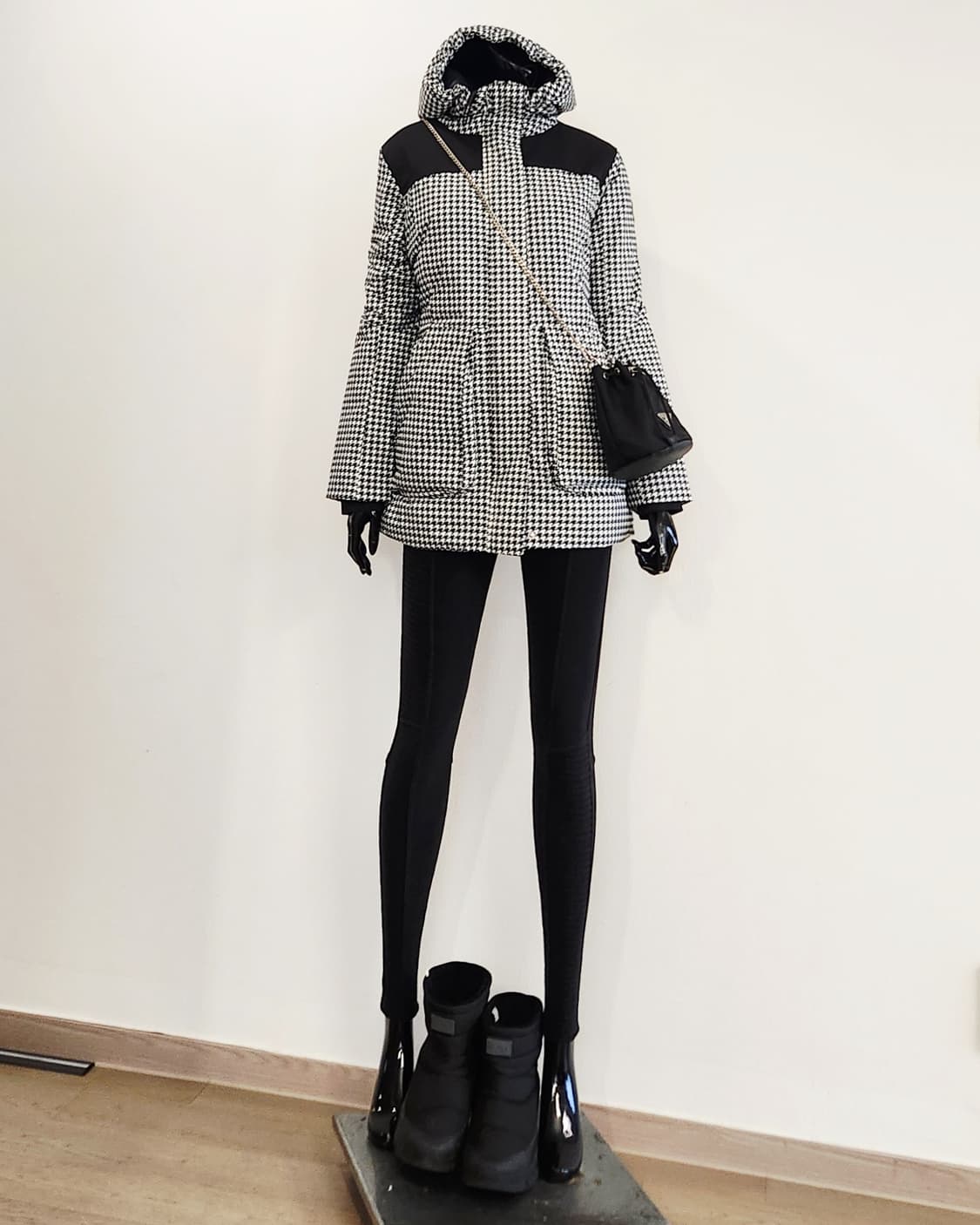 체크 패딩점퍼  상품이미지2