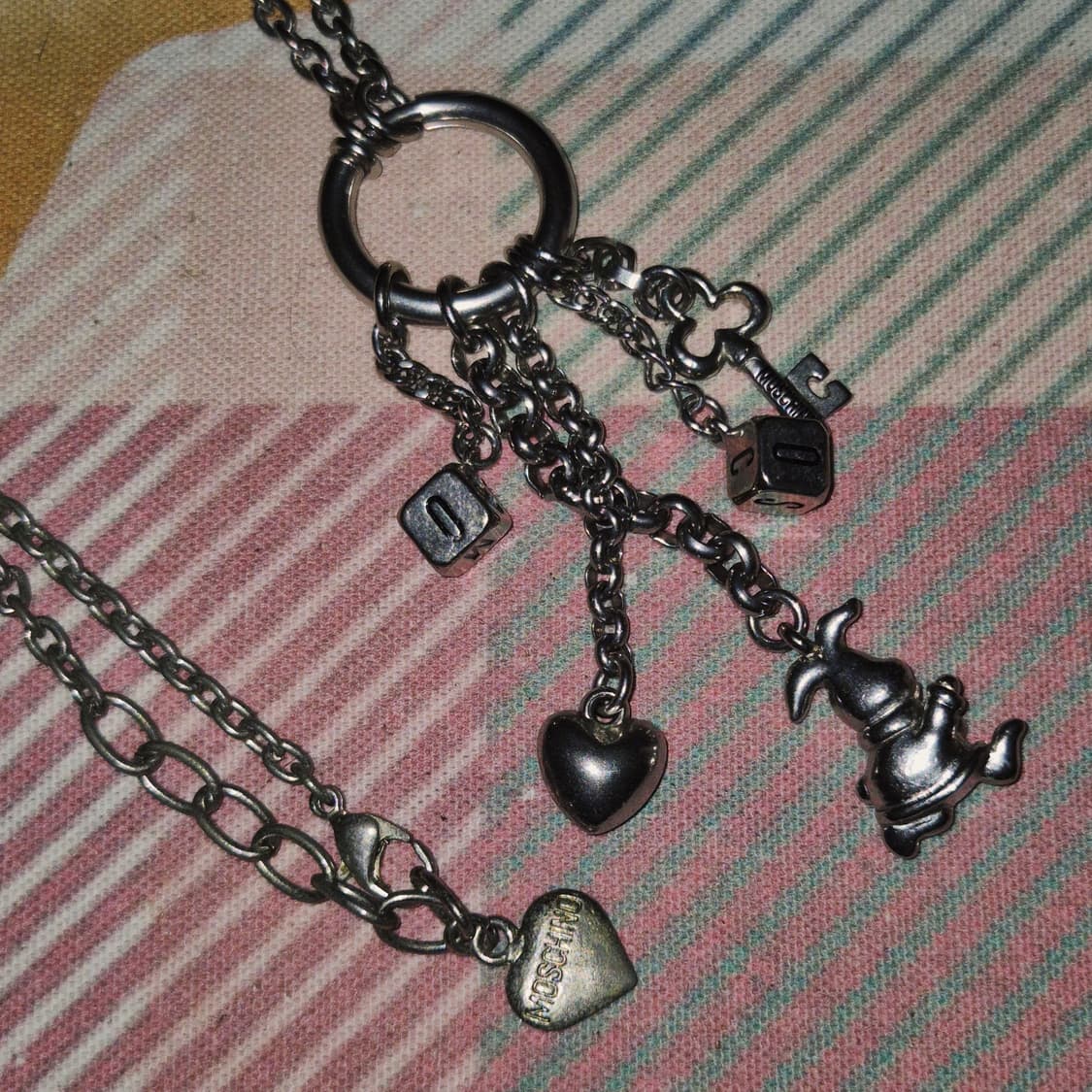 04s 이탈리아 모스키노 토끼 주사위&열쇠 목걸이 상품이미지7