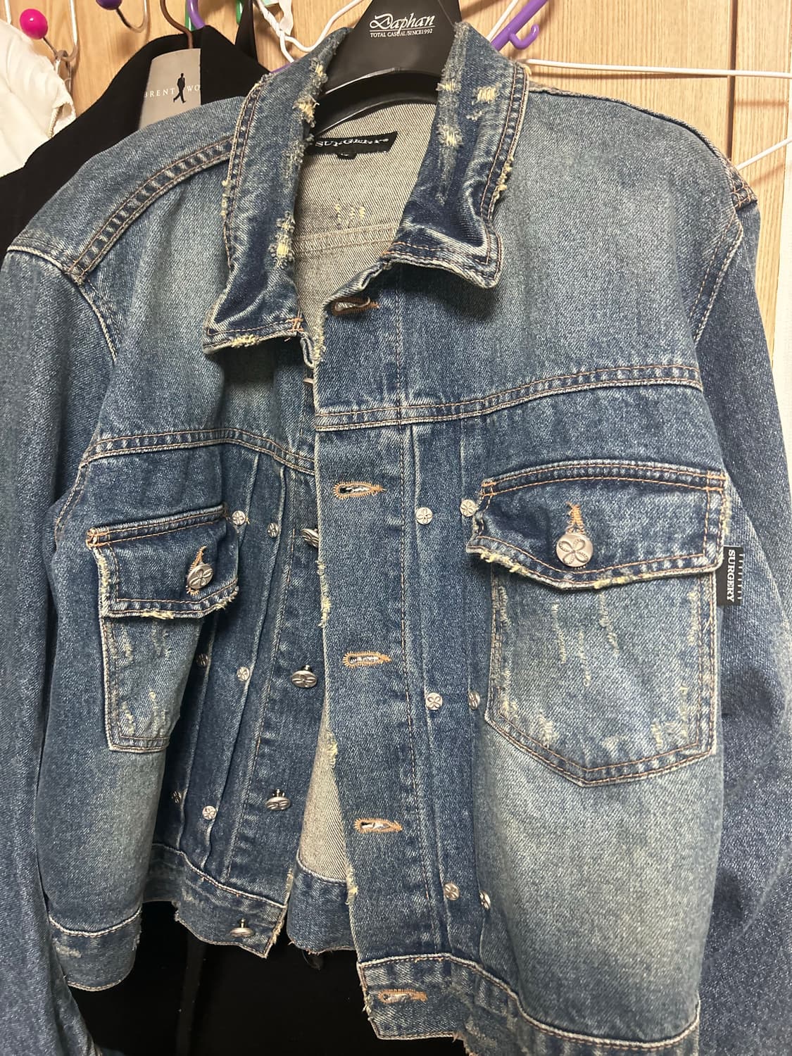 Surgery curved 데님 자켓 상품이미지2