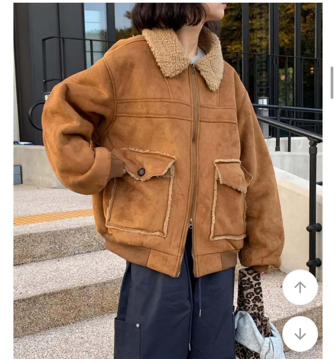 남녀공용 스웨이드 무스탕 상품이미지4