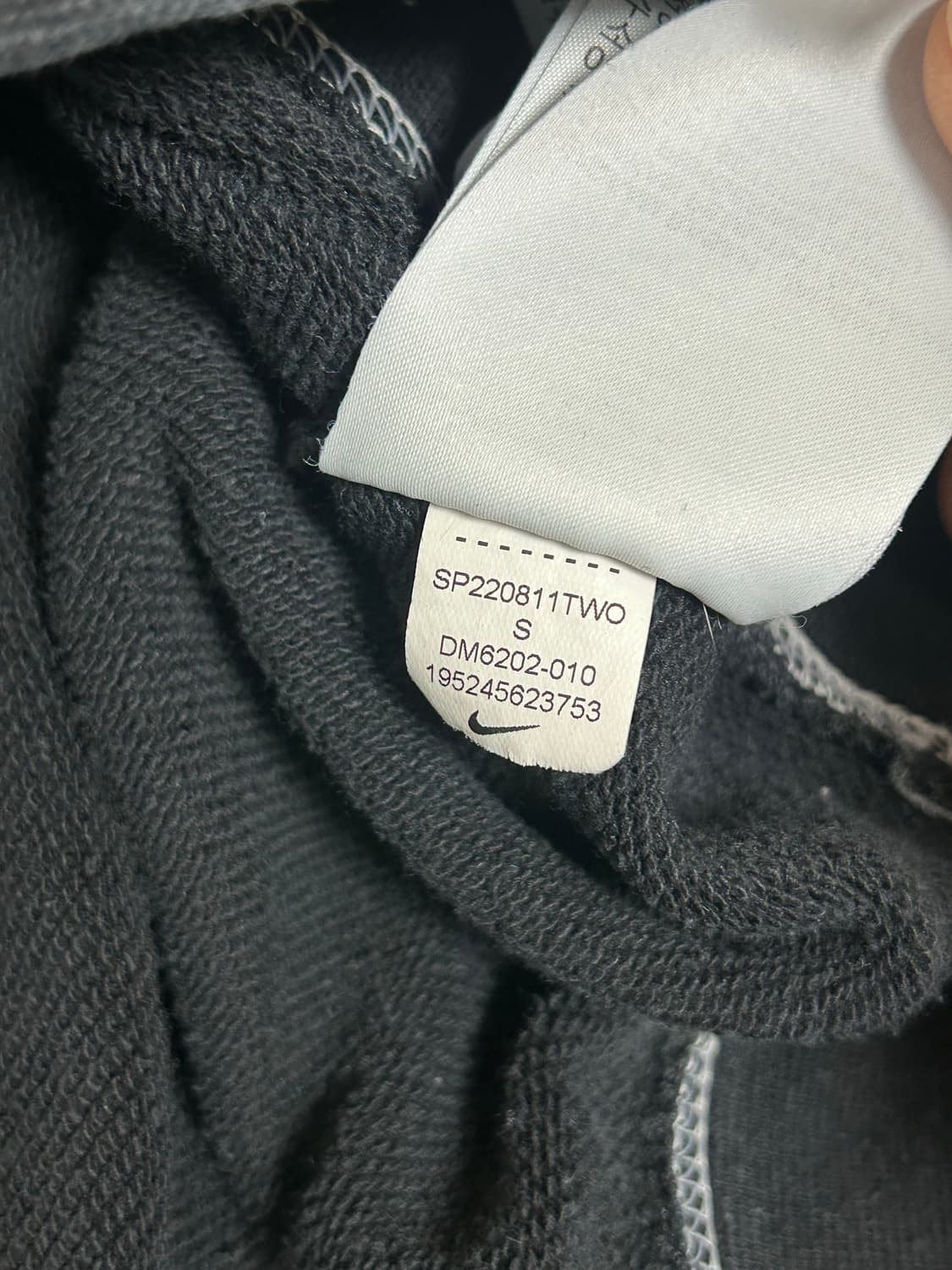 나이키 레트로 스티치 스우시 블랙 후드티 상품이미지9