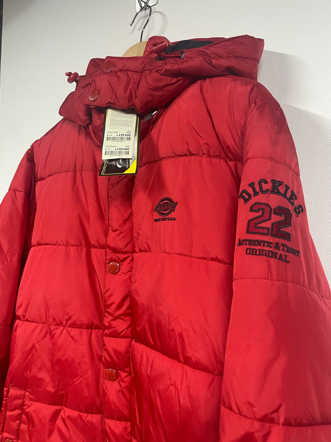 디키즈 빈티지 패딩 레드 상품이미지2