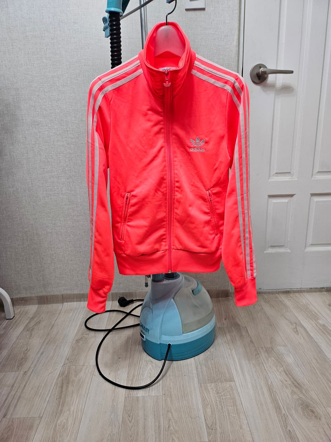 (85)XS☆초대장급☆ 아디다스 파이어버드 백로고 [형광핑크] 트랙탑져지 상품이미지1