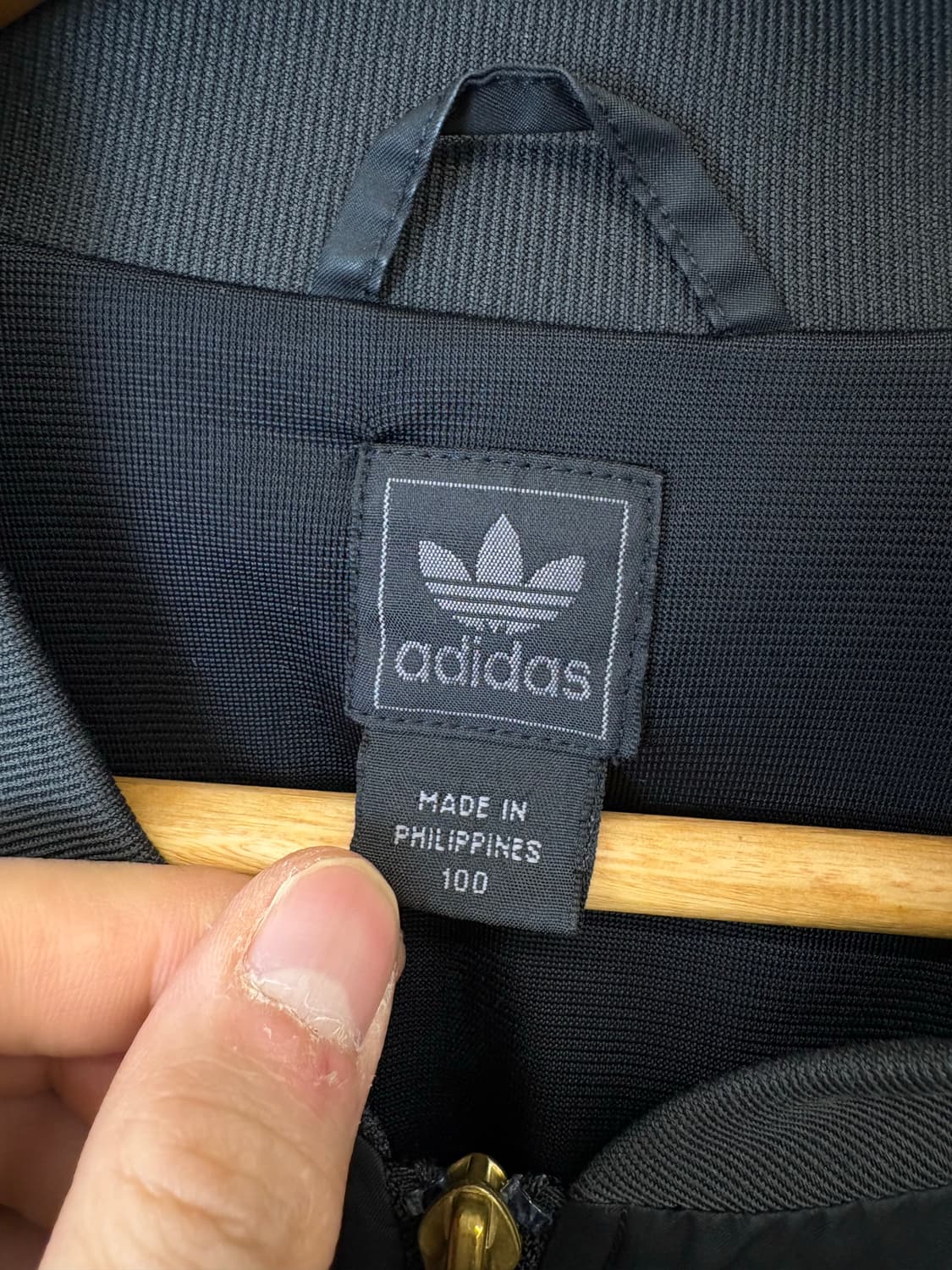 아디다스 00s 빈티지 검금 트레포일 로고 트랙 자켓 상품이미지6