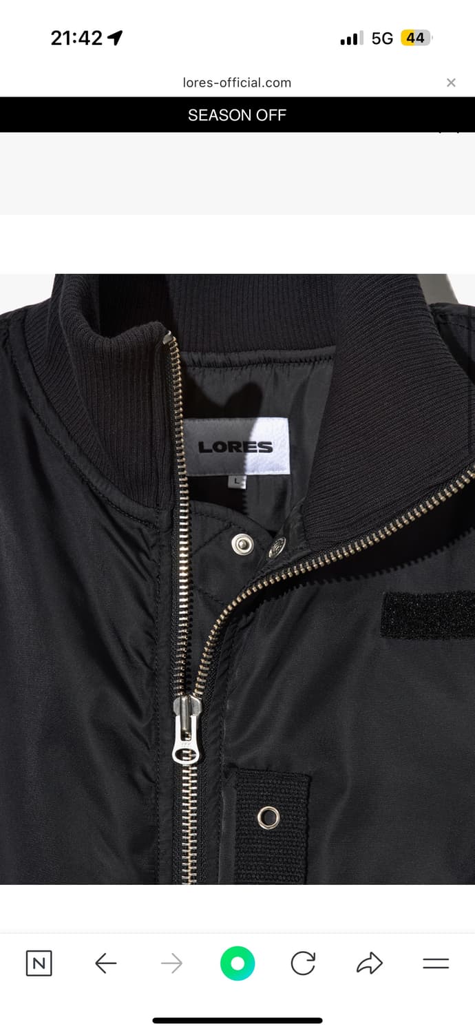 LORES 올리브컬러 Ma-1 Bomber Jacket 상품이미지2