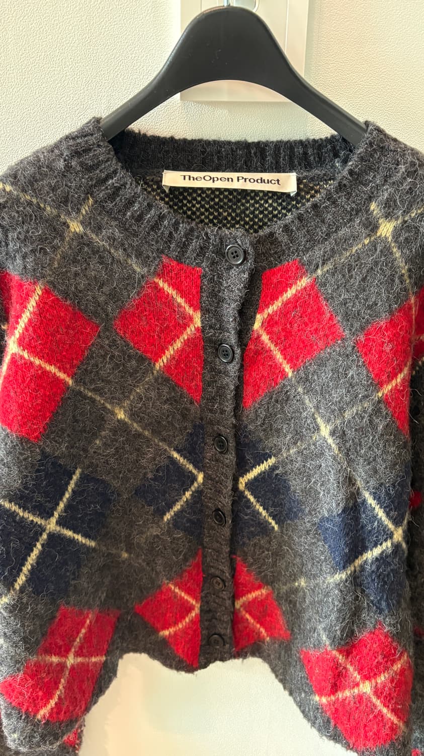 더오픈프로덕트(open yy) 아가일 니트 가디건 상품이미지2