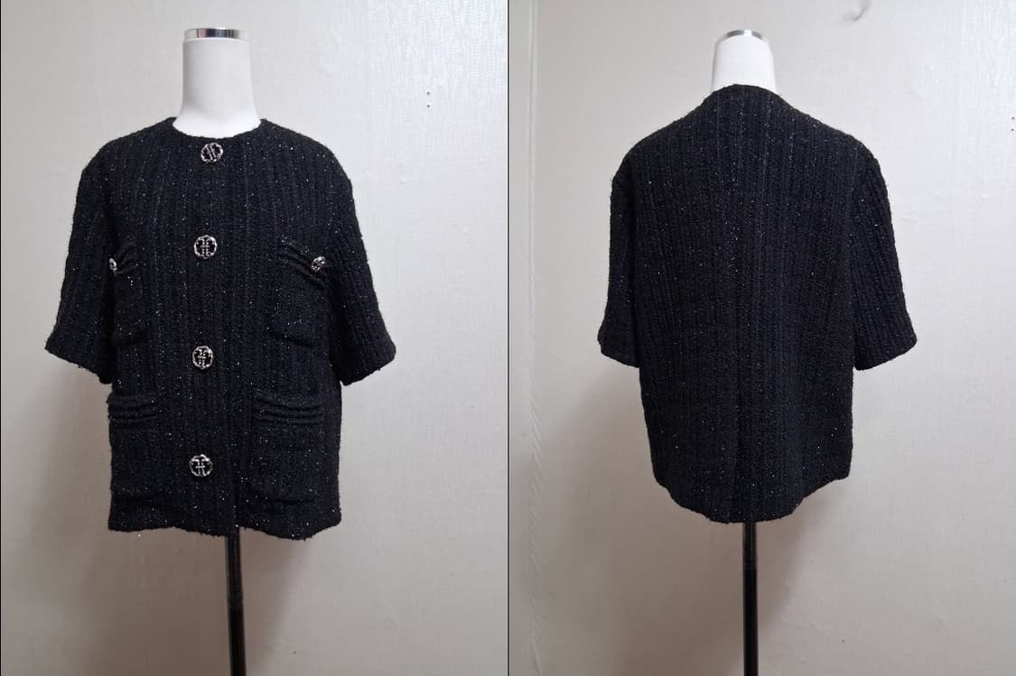 TIME 타임 블래 트위드 반팔쟈켓 66반 적당
국내 한섬정품
춘추 반팔 상품이미지3