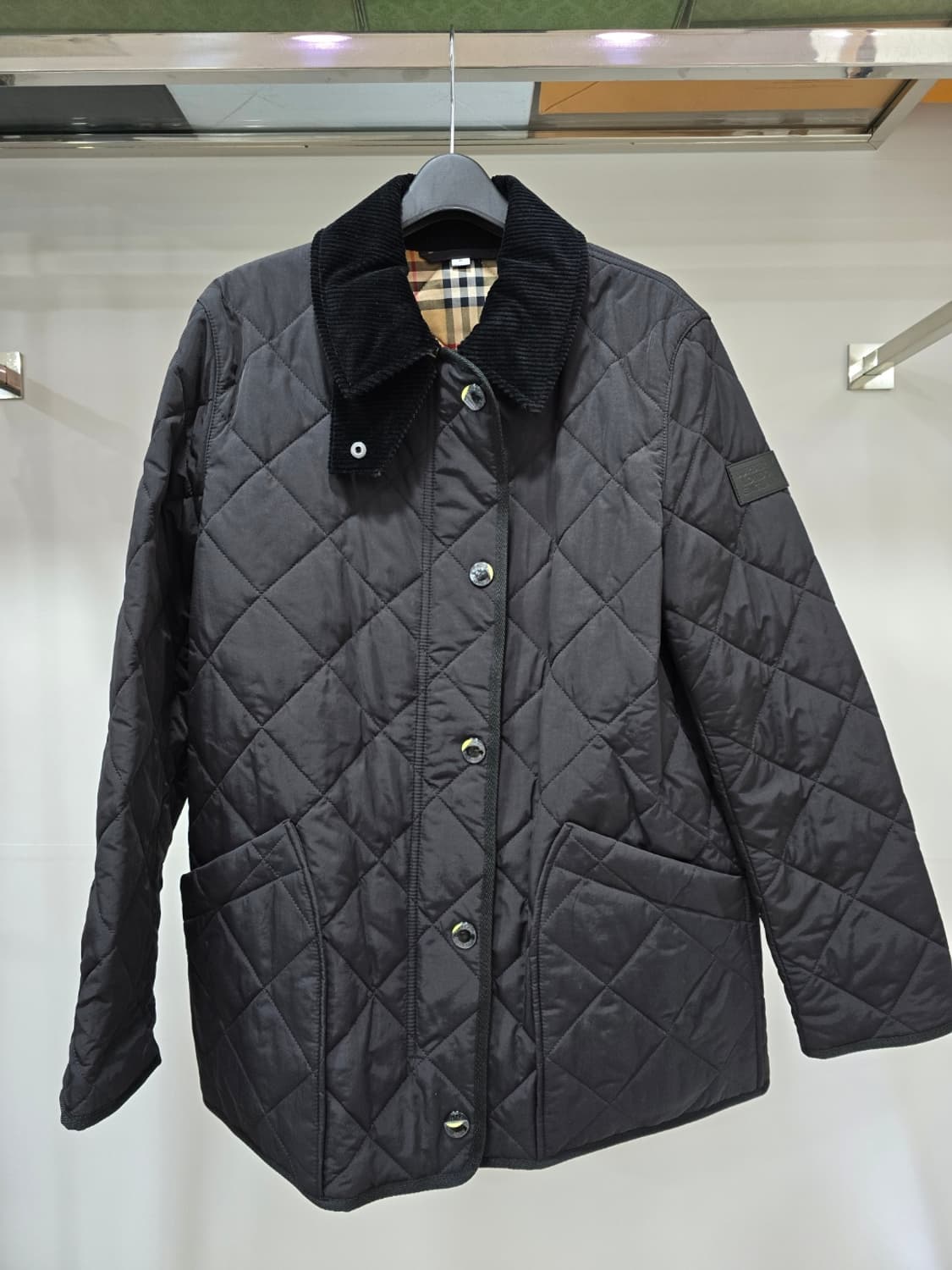 [정품/M사이즈] 버버리 블랙 퀼팅 자켓 패딩 상품이미지1