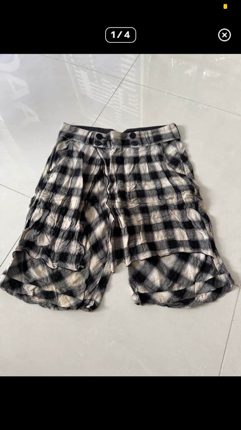 사스콰치페브릭스 패브릭 체크 쇼츠 상품이미지1