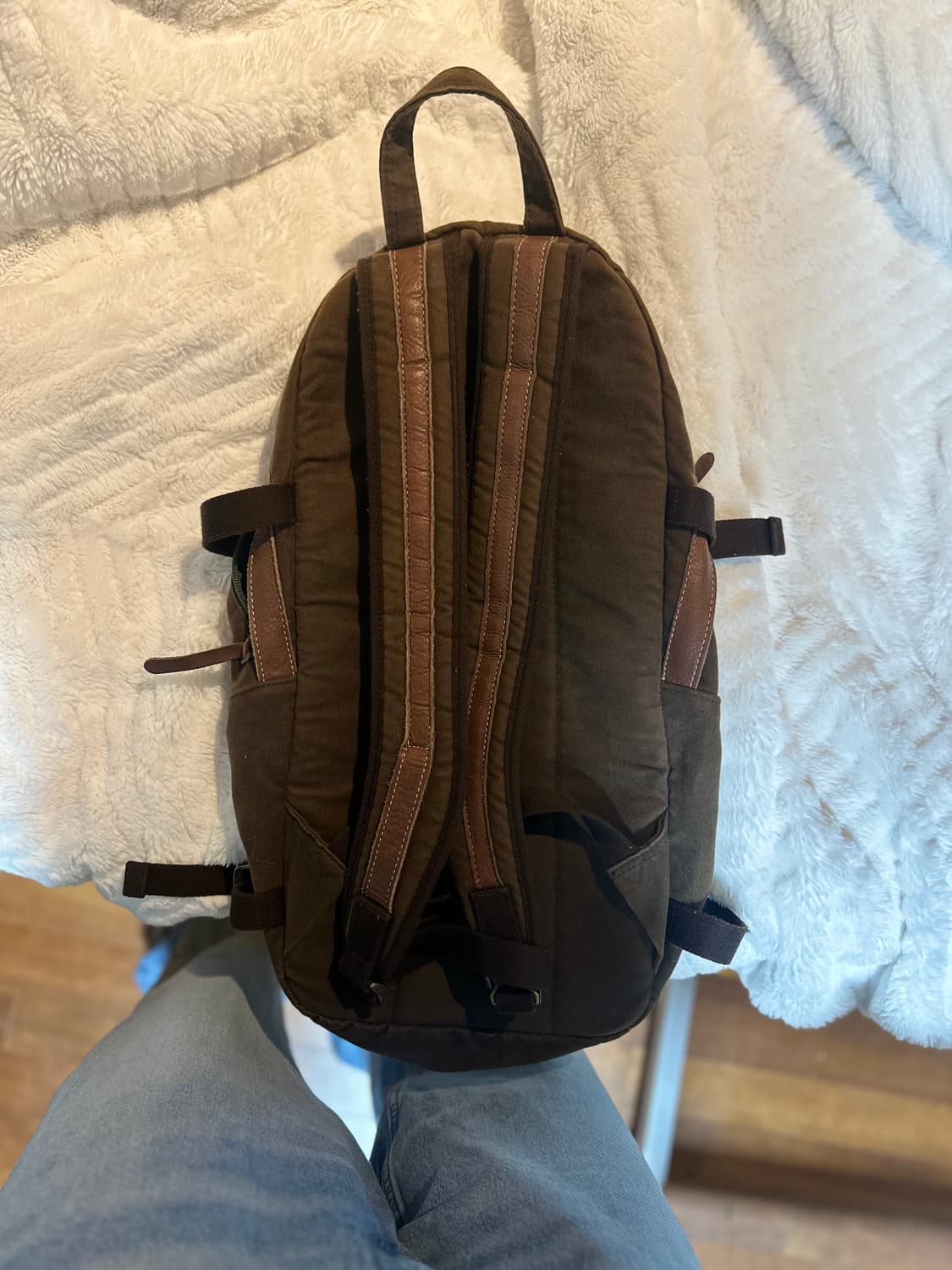 빈티지 브라운 백팩 상품이미지2