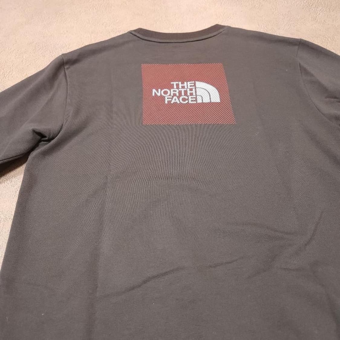 노스페이스 미니 박스 로고 브라운 롱슬리브 상품이미지2