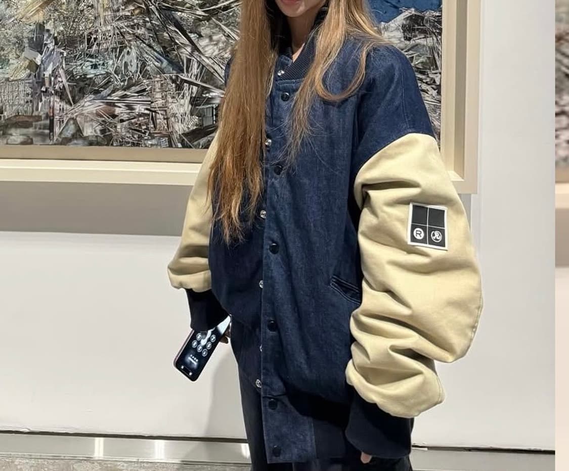 리차드슨 데님 바시티 자켓 상품이미지1