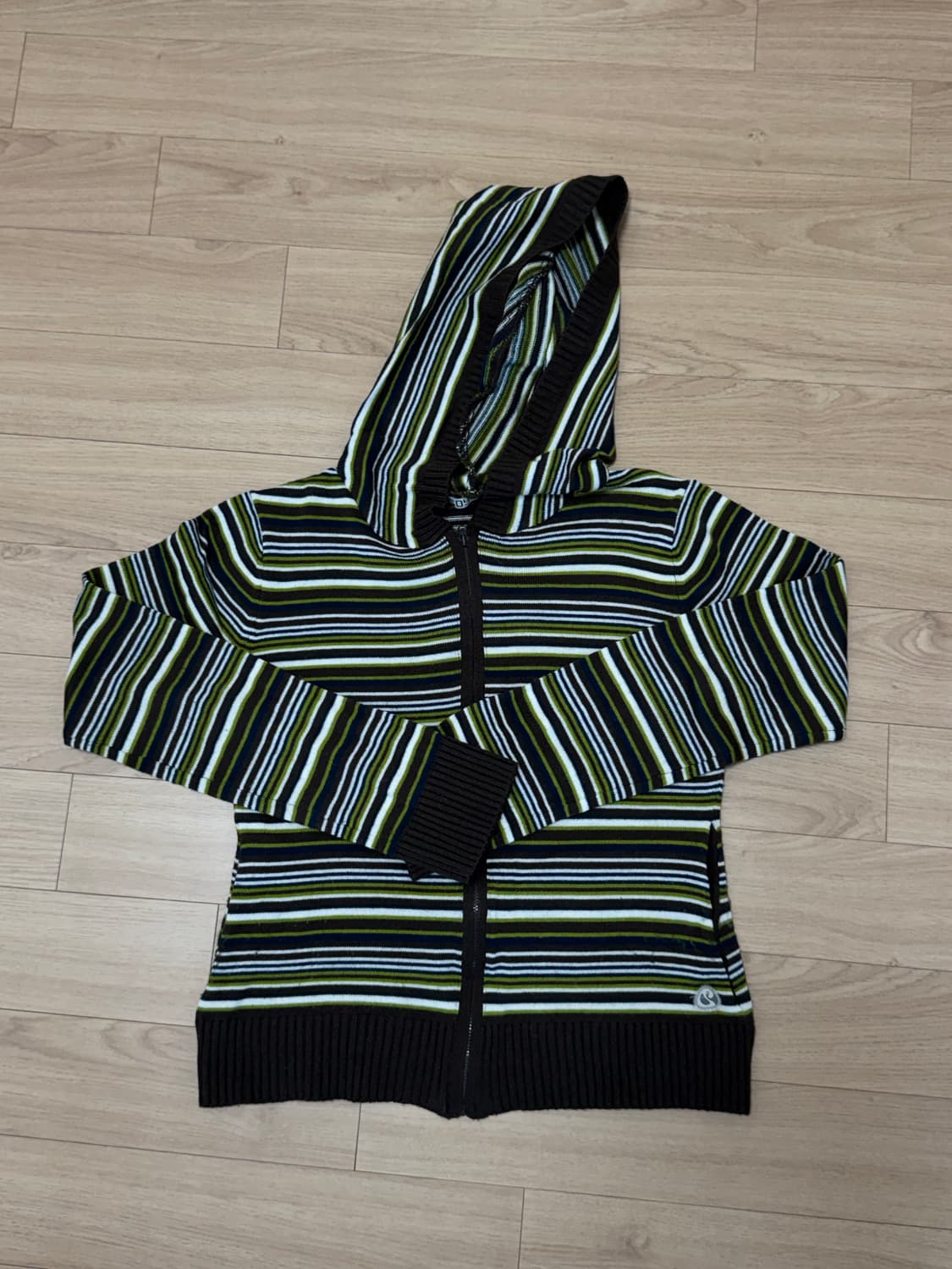 코이세이오 소프트 니트 집업 스트라이프 상품이미지2