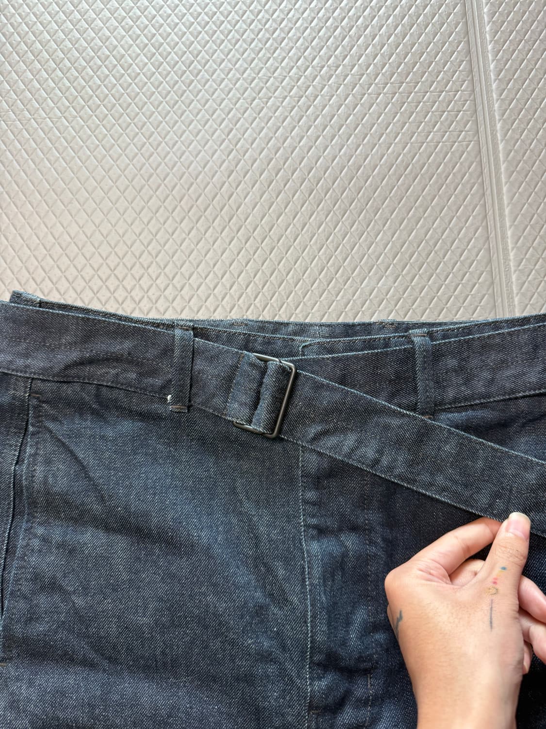 (S) 30 르메르 재패니즈 중청 트위스티드 벨티드 팬츠 데님 상품이미지2