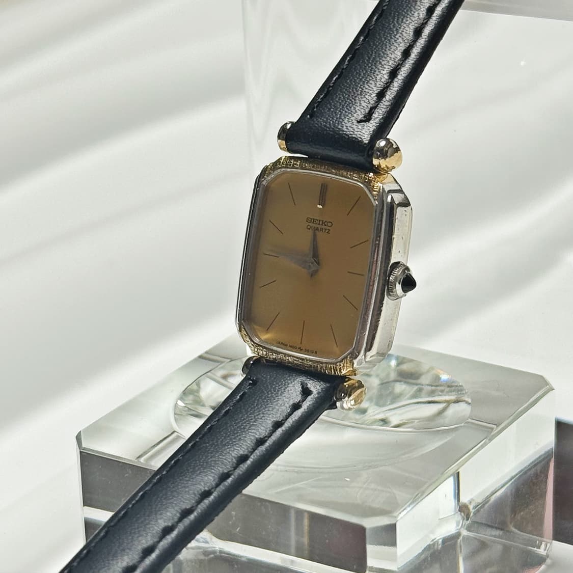 80s90s 빈티지 세이코 골드 텍스처 베젤 콤비 워치 상품이미지3