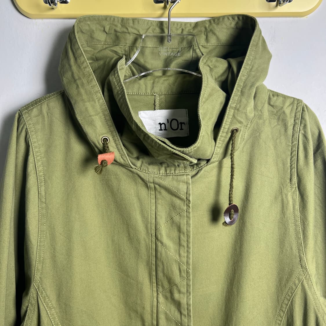n'or label 카키 하이넥 후드 야상 자켓 상품이미지4