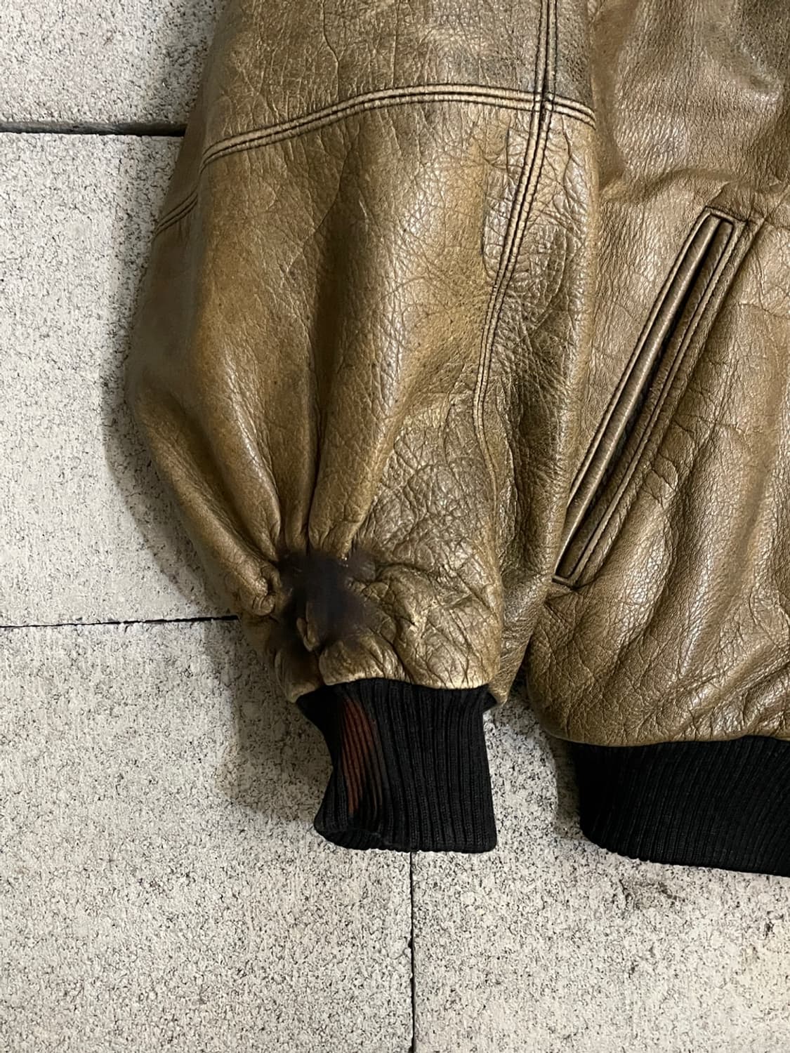 빈티지 Guys Club 레더 봄버 자켓  상품이미지3