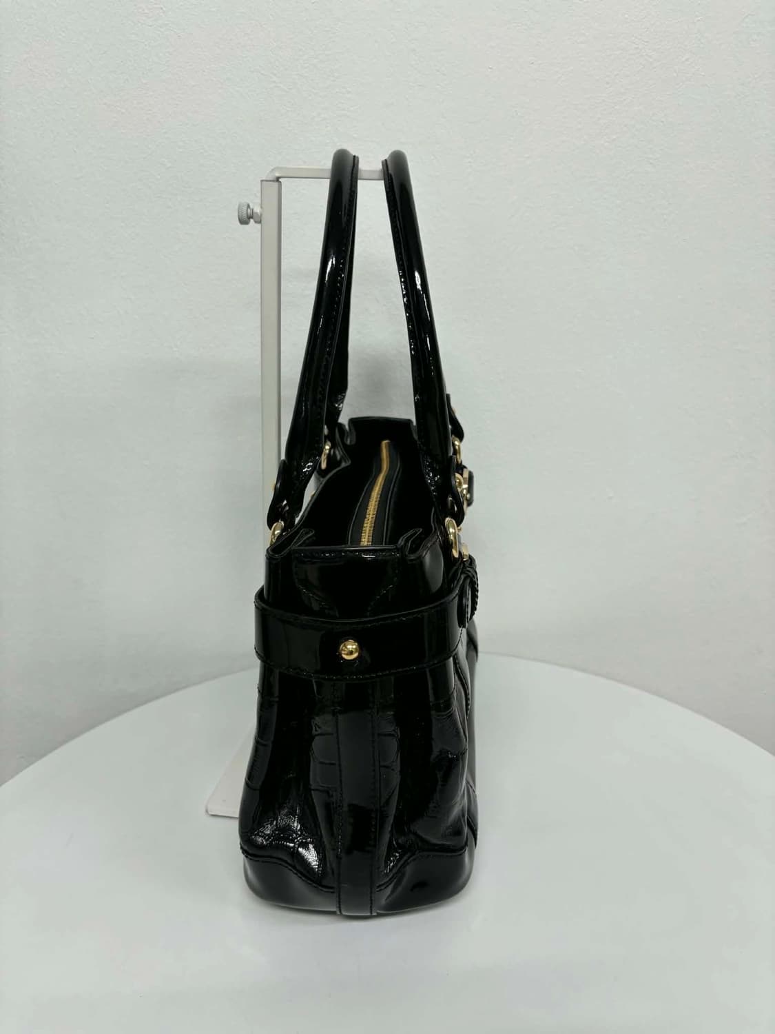 발렌시아가 블랙 BB 크로커다일 엠보 숄더백 토트백 상품이미지5