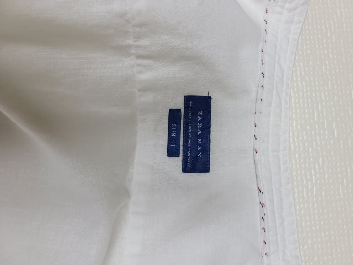 자라맨 ZARAMAN 린넨 헨리넥 셔츠 105 화이트 상품이미지10