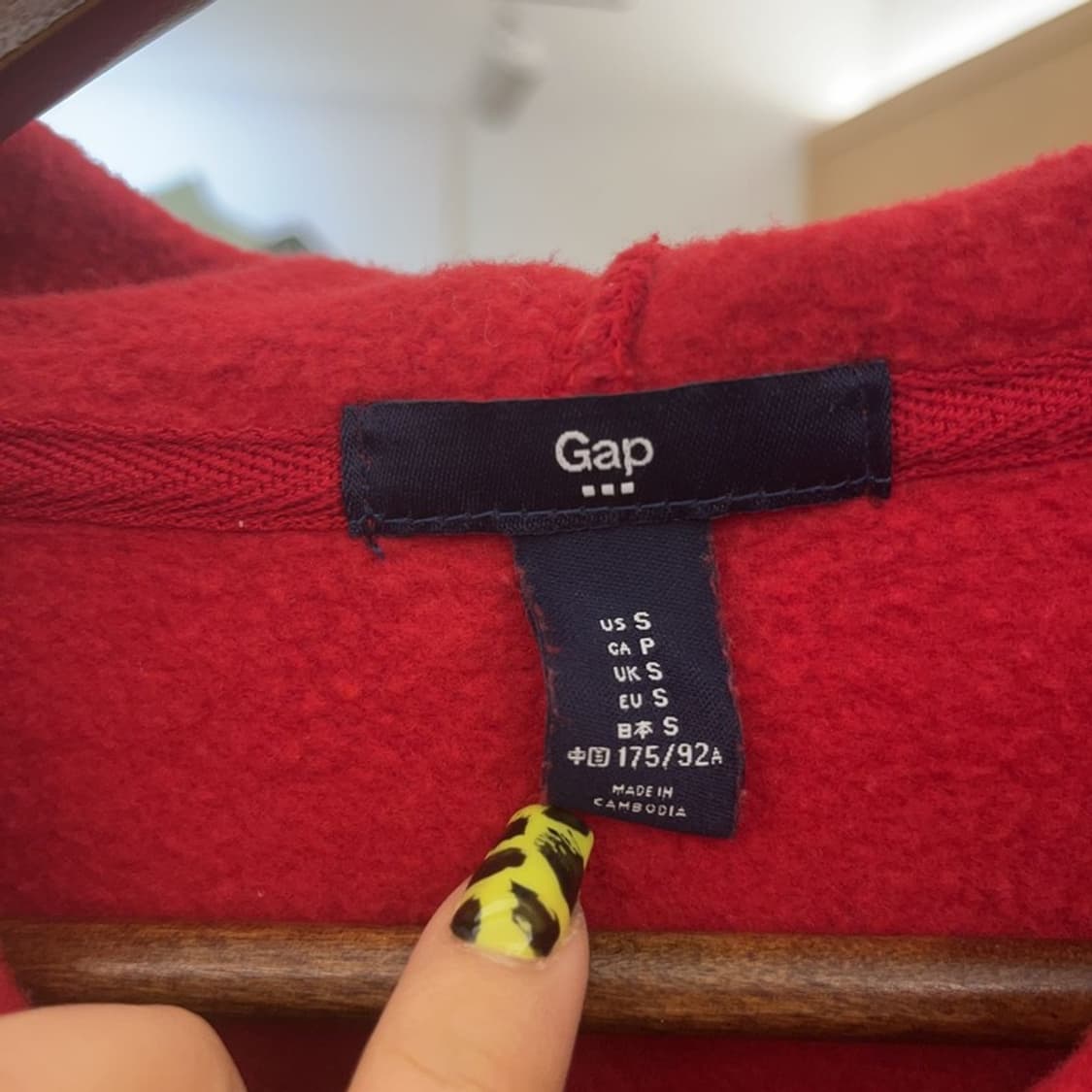 갭 올드스쿨 레트로 00's 빅로고 기모 후드티 S C07491 상품이미지5