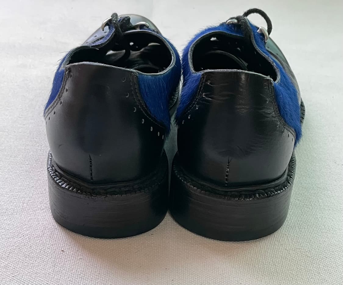 랙앤본 투톤 송치 브로그 옥스포드 가죽 더비 슈즈 / 블랙 블루 상품이미지4