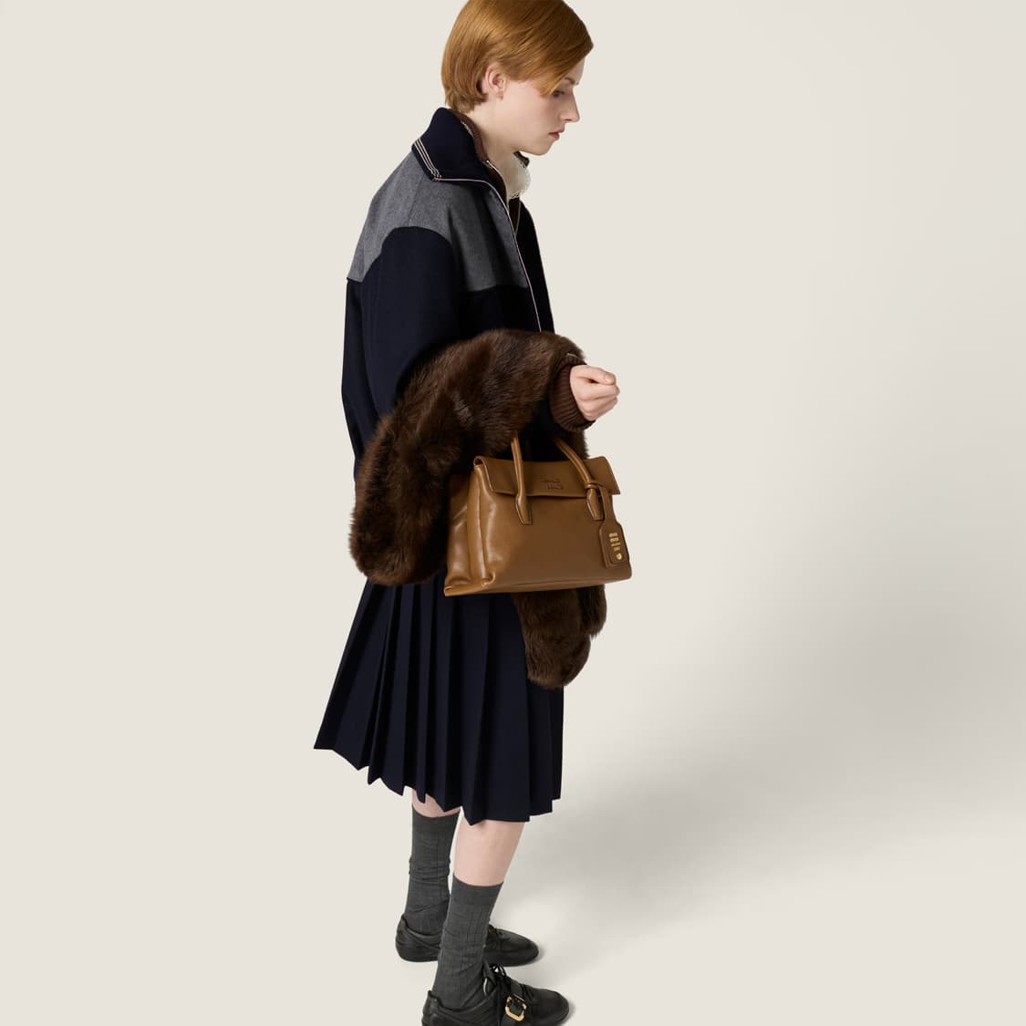 (새제품) miu miu 미우 미우 벨루어 캐시미어 블루종 지퍼 재킷 3 상품이미지4