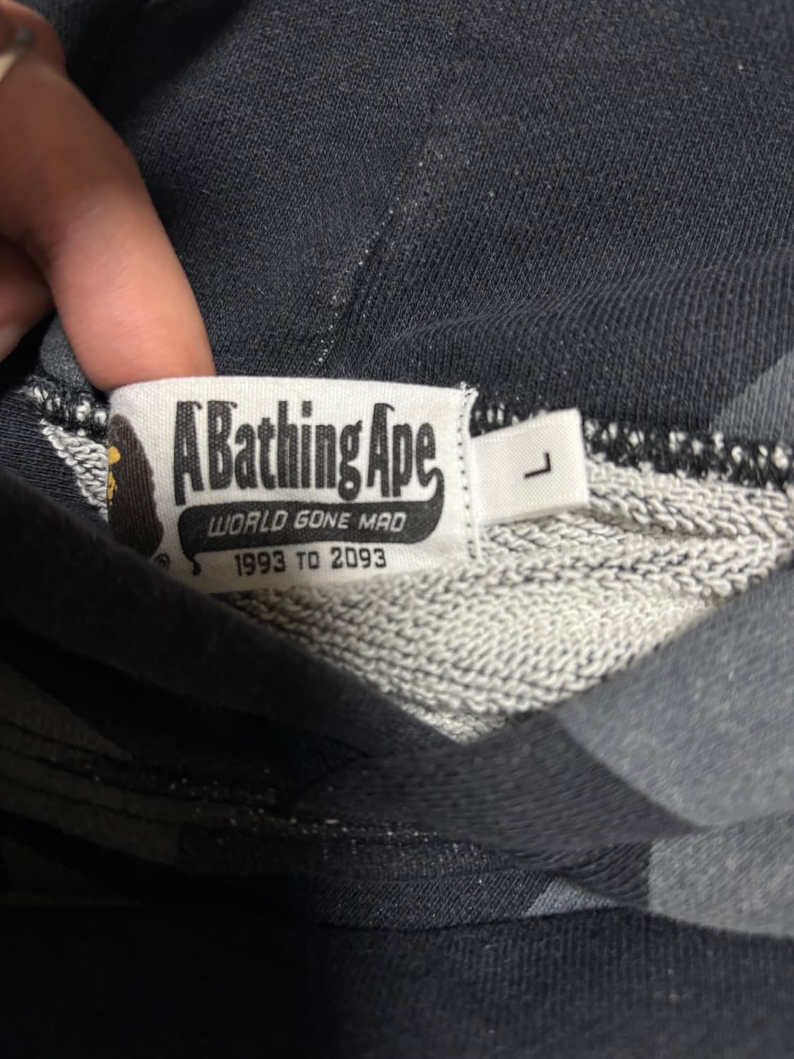 베이프 스타 패턴 후드 상품이미지3