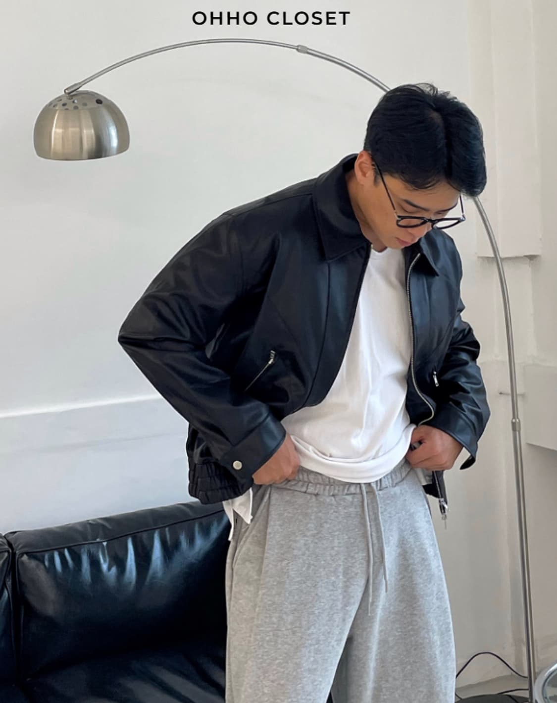 절개 투웨이 레더자켓 상품이미지4