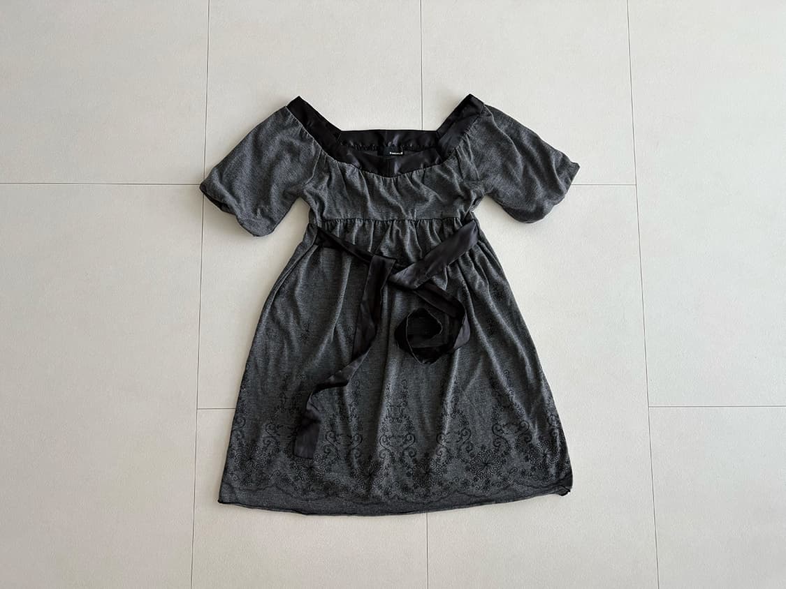 puff sleeve ribbon dress 상품이미지3