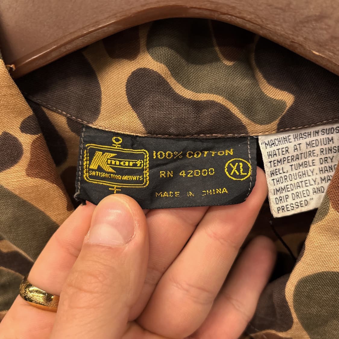 70~80s Kmart 덕헌터 카모 밀리터리 퍼티그 자켓 N1136 상품이미지7