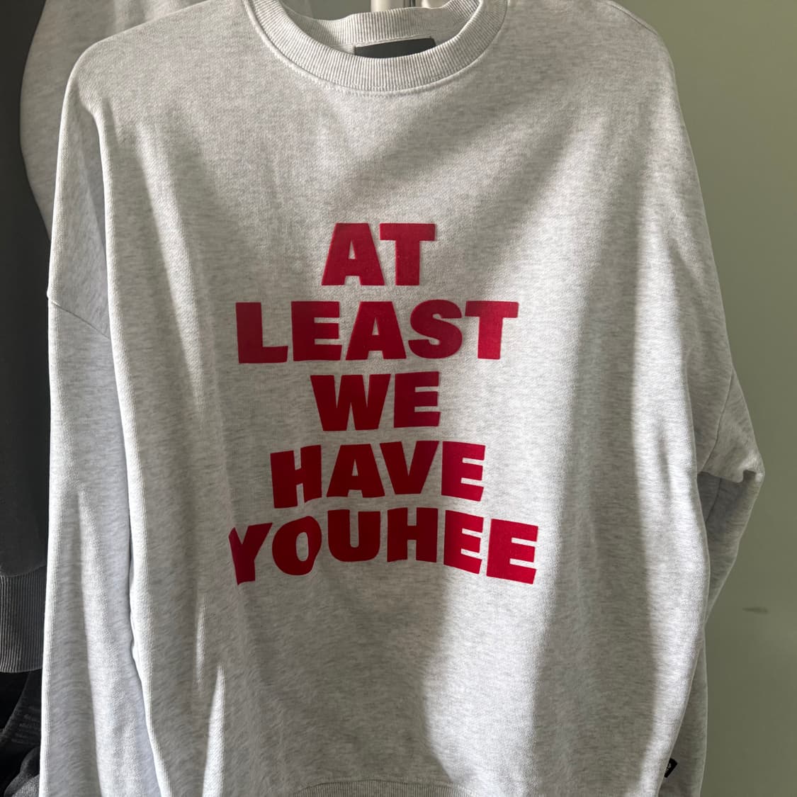 유희 맨투맨 멜란지 그레이 상품이미지2