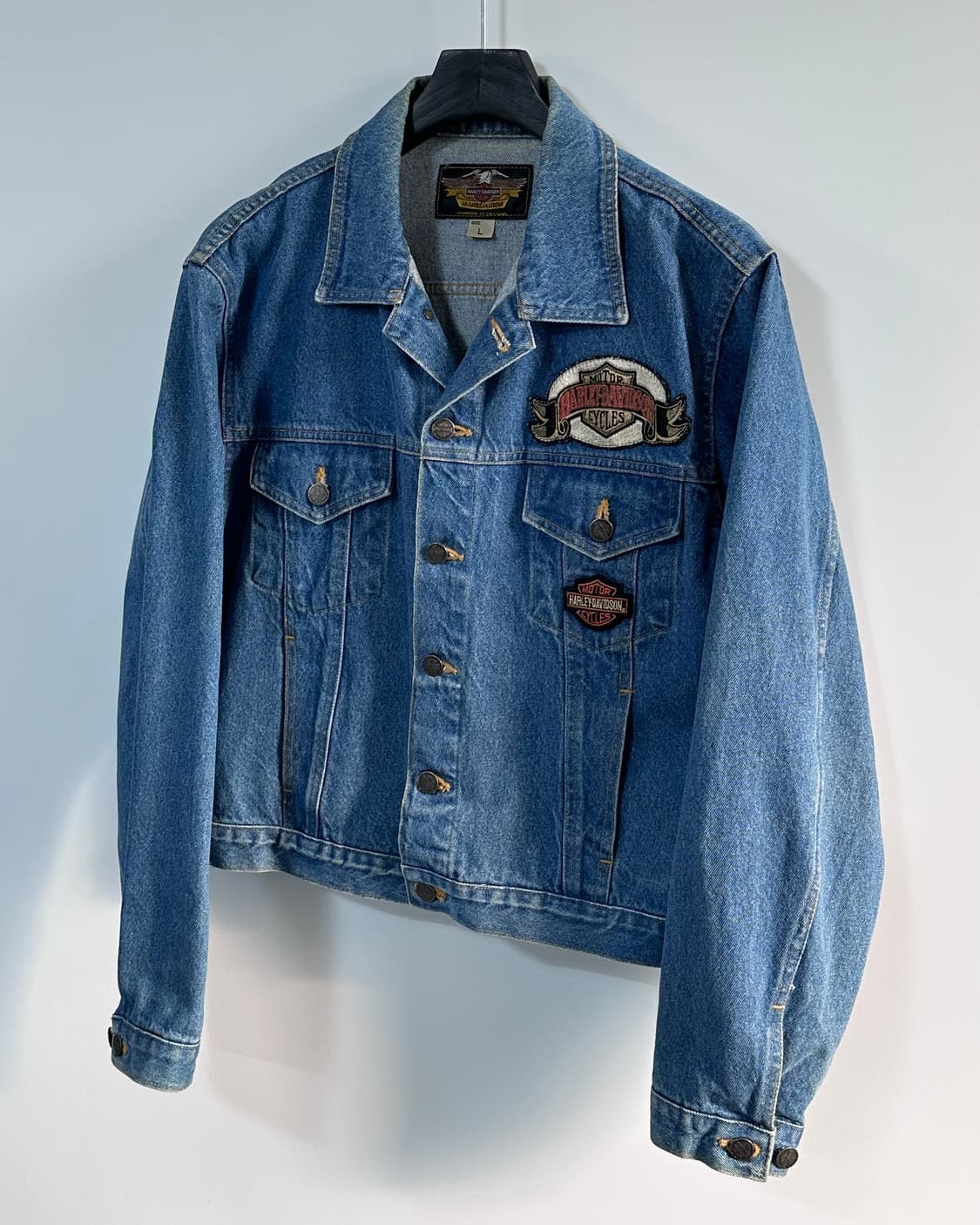 90s 할리데이비슨 패치 데님자켓(va.115)  상품이미지2