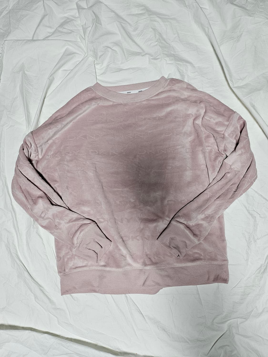 DKNY 벨벳 맨투맨 핑크 L 상품이미지1